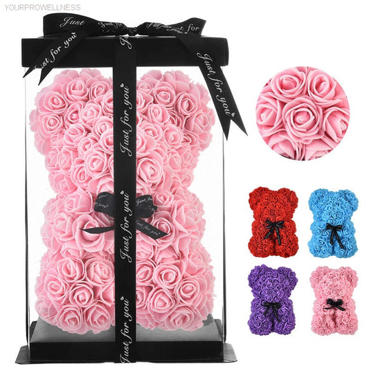 Valentine's Day Gift 25cm Rose Bear-YOURPROWELLNESS LLC