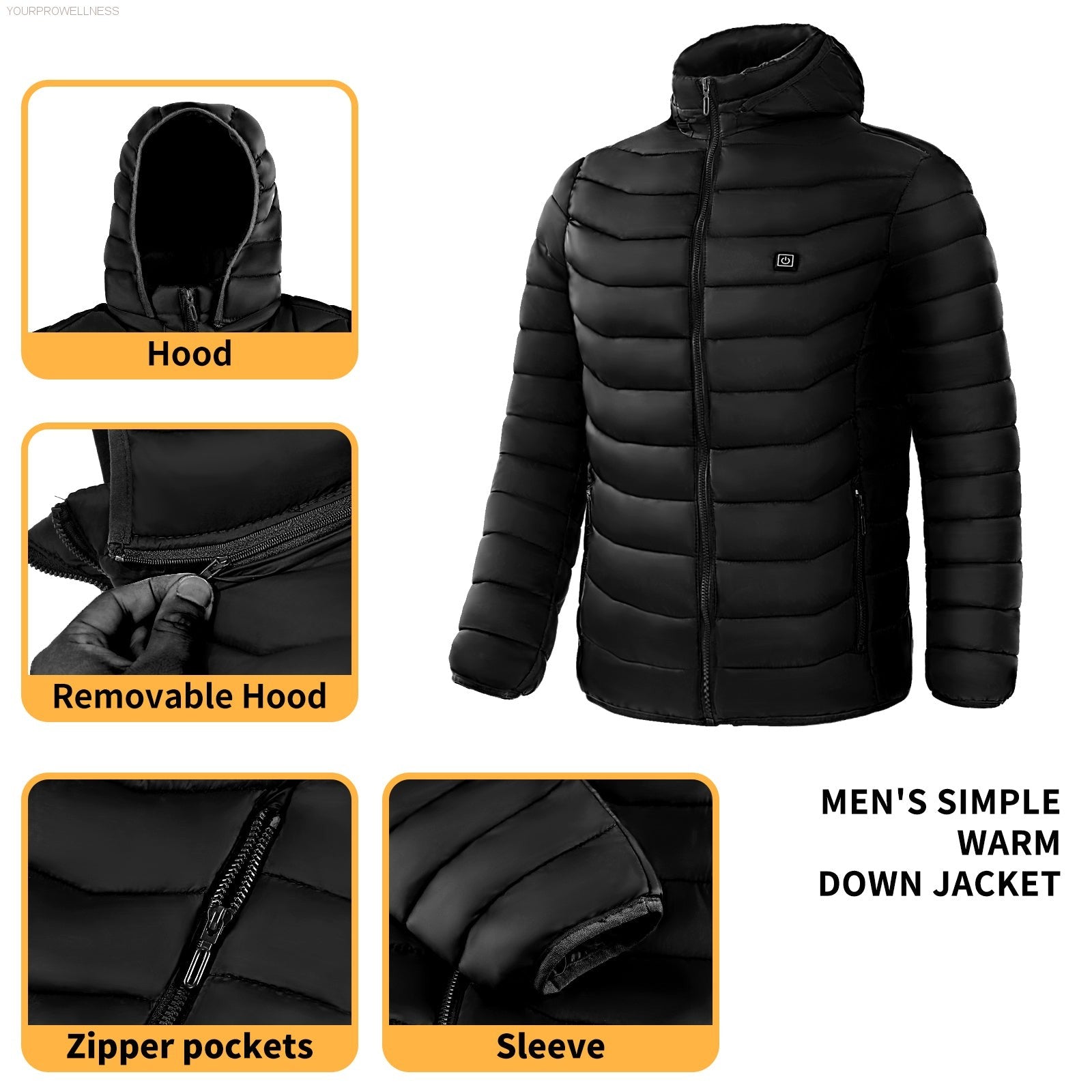 Heated Puffer Jacket-YOURPROWELLNESS LLC